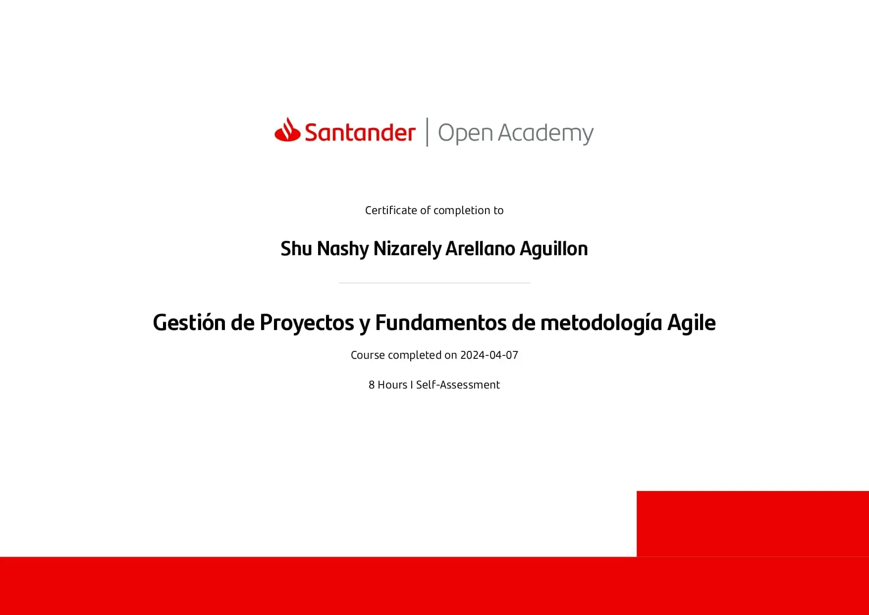 Imagen del curso Gestión de Proyectos Santander